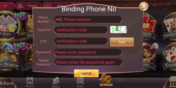 Binding Phone Number with Alano Lucky